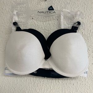 Nautica pack of 2 super soft light lift T shirt bra set NWT